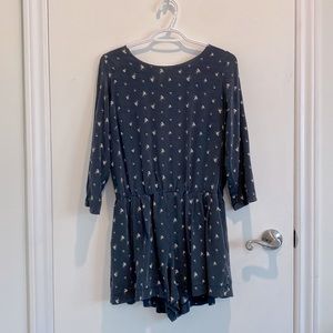 Club Monaco Navy Blue Floral Romper